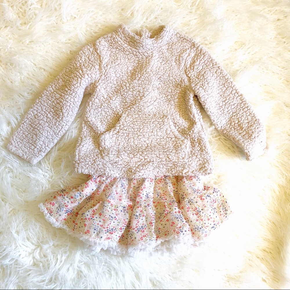 Girls Sherpa Sweater Skirt Bundle